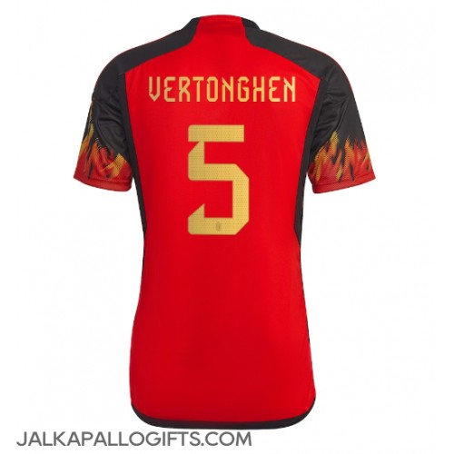 Belgia Jan Vertonghen #5 Kotipaita MM-kisat 2022 Lyhythihainen